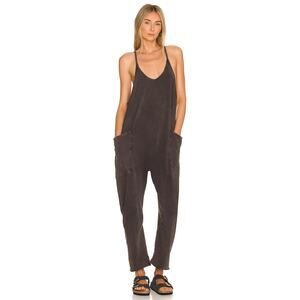 Free People Movement Hot Shot Onesie Washed Black XS
